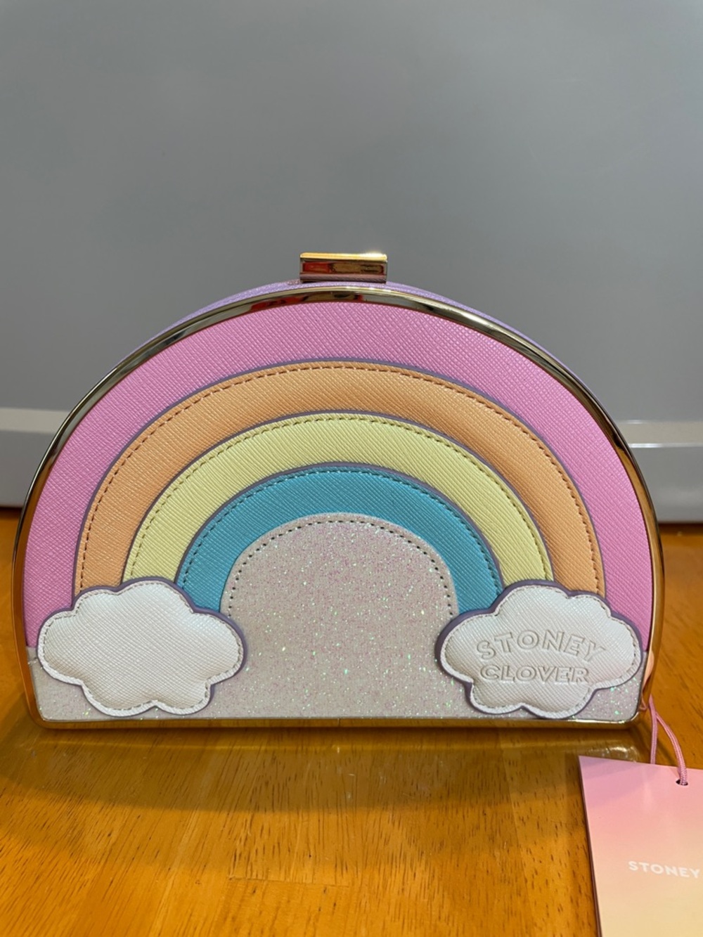 Stoney Clover x Target Rainbow Glitter Clutch NWT